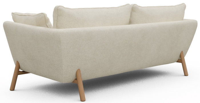 Kragelund Hasle 3-zits Bank Gebroken Wit Bouclé | Eiken