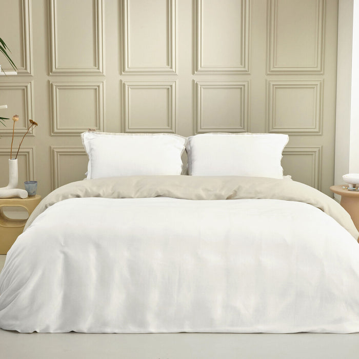 Walra - Dekbedovertrek Classy Tencel - 260x220 - Off White | Beige