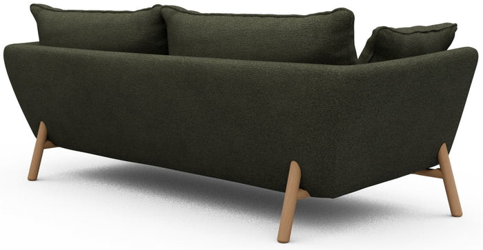 Kragelund Hasle 3-zits Bank Bosgroen Bouclé | Eiken
