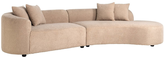 Richmond Interiors Grayson Bank met Ottoman Rechts Open Zand Furry