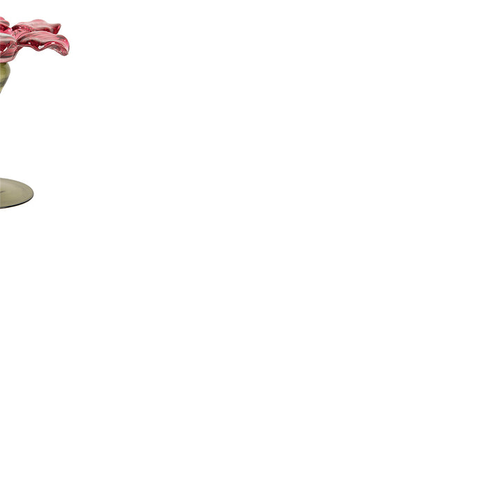 Clayre & Eef Waxinelichthouder Ø 14x14 cm Roze Glas