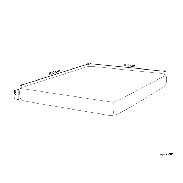 Beliani-DAYDREAM-Pocketveringmatras hard-Wit-180 x 200 cm-Polyester