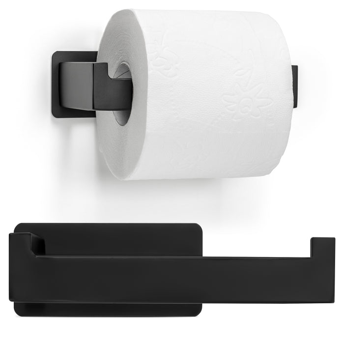 XIVADA WC rolhouder Luca - Zonder Boren - Rvs - Zelfklevend - Zwart