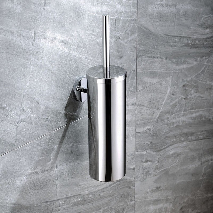 XIVADA Toiletborstel Mura - Met houder - Boren - Rvs - Zilver