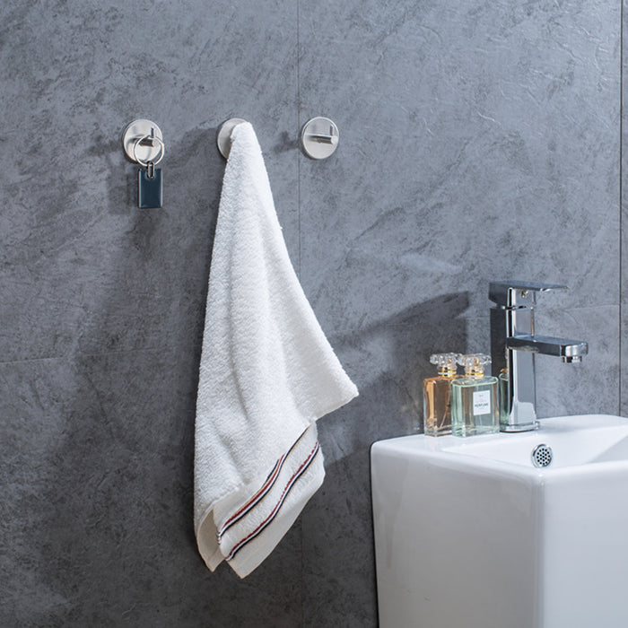 XIVADA Handdoekhaakjes Roma - Zelfklevend - Rvs - Zilver - Set van 2