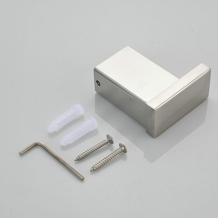 XIVADA Handdoekhaak Noto - Met schroefset - Rvs - Zilver - 1 stuk