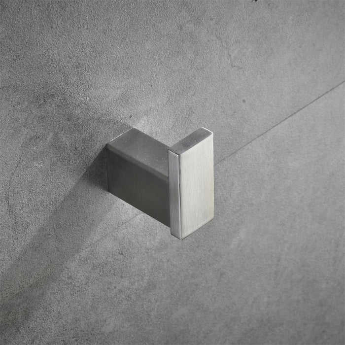 XIVADA Handdoekhaak Noto - Met schroefset - Rvs - Zilver - 1 stuk