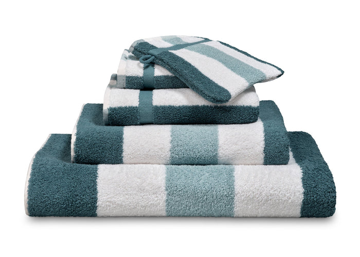 Pakketdeal: 3x Badlaken Vancouver Storm Blue | Wit | Blauw | Katoen