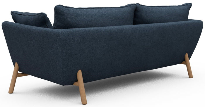 Kragelund Hasle 3-zits Bank Blauw Bouclé | Eiken