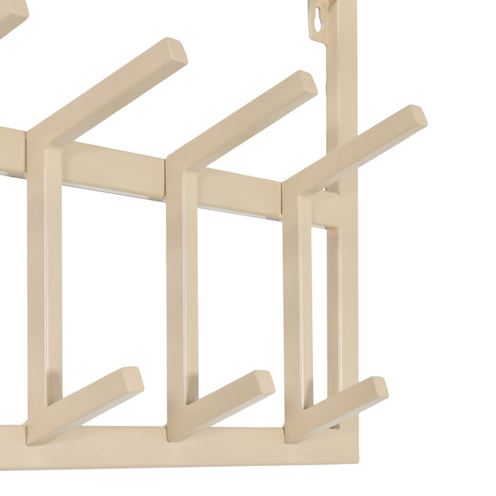 LOFT42 Kapstok Jaimy - Beige – Metaal – 6 dubbele haken - 80x35x30
