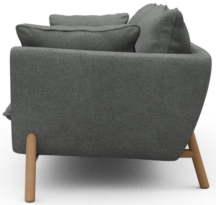 Kragelund Hasle 3-zits Bank Grijs Bouclé | Eiken