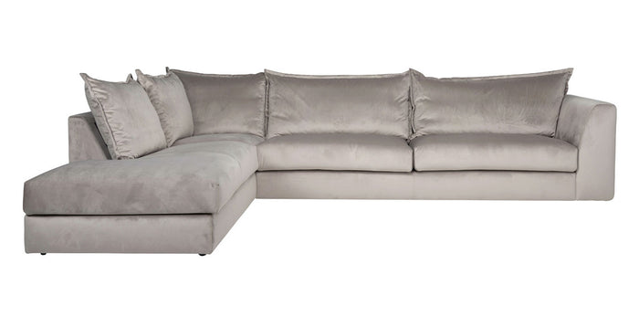 Richmond Interiors Roxanne 3-zits+Ottoman Hoekbank Links Khaki