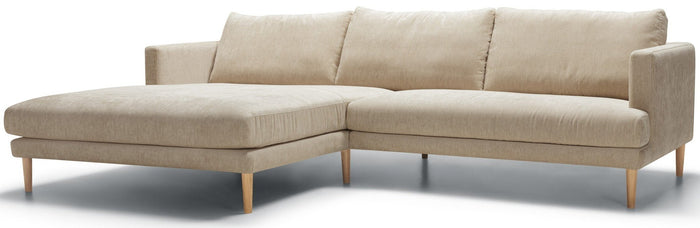 Sits Britt 2.5-Zits Bank + Chaiselongue Natur