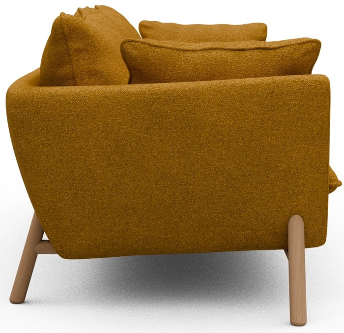 Kragelund Hasle 3-zits Bank Oker Bouclé | Eiken