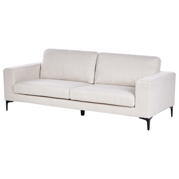 Beliani - VADSTENA - Driezitsbank - Lichtbeige - Polyester