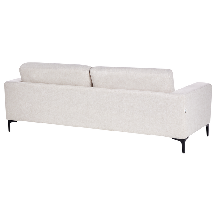 Beliani - VADSTENA - Driezitsbank - Lichtbeige - Polyester