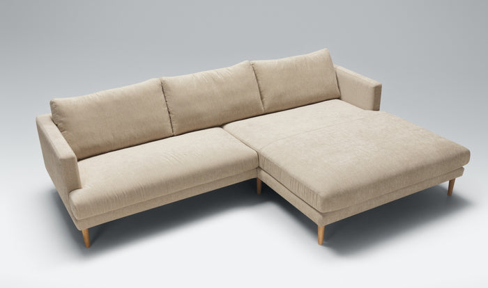 Sits Britt 2.5-Zits Bank + Chaiselongue Natur