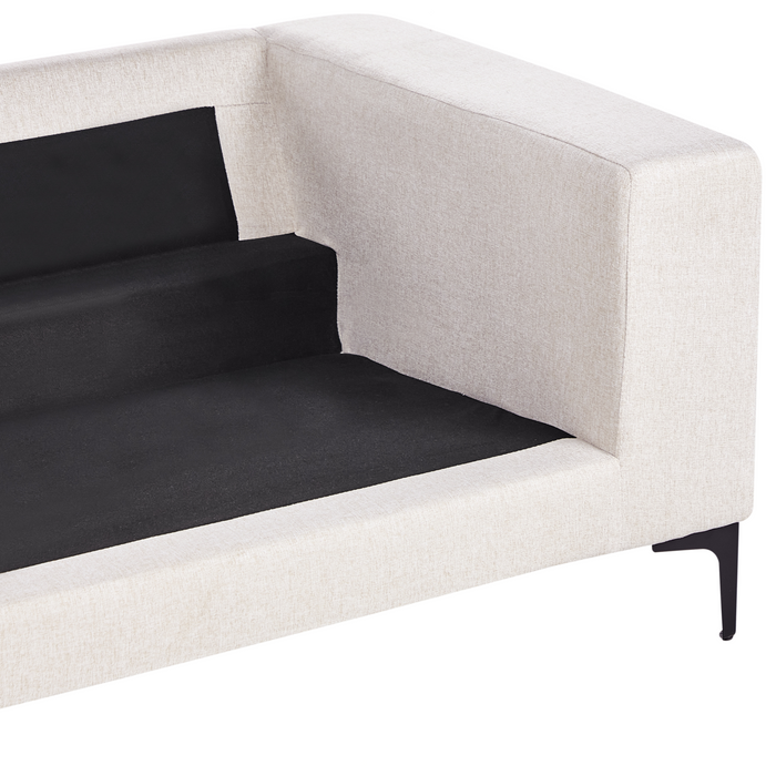 Beliani - VADSTENA - Driezitsbank - Lichtbeige - Polyester