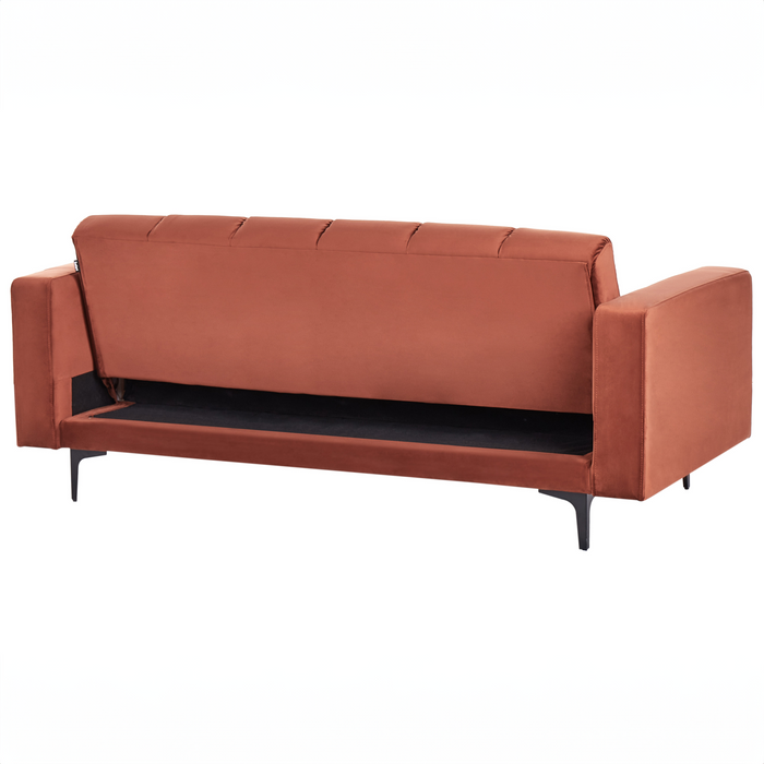 Beliani - ALNES - Slaapbank - Lichtrood - Polyester