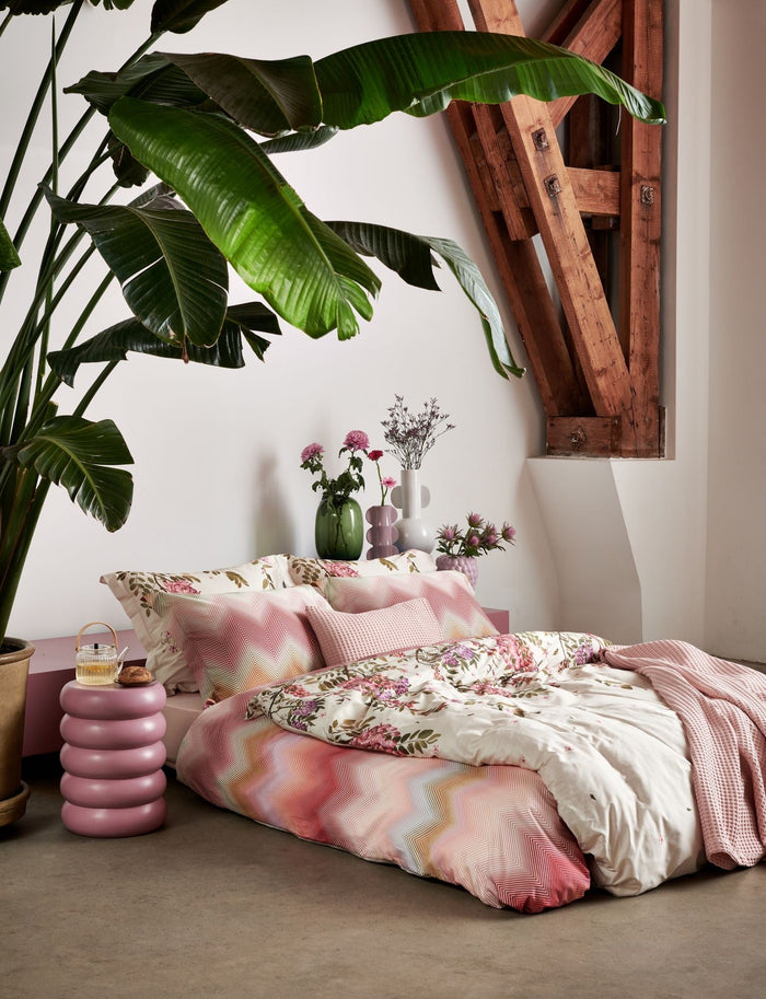 Ziggy Dekbedovertrek Pink | 200 x 200|220 cm | Roze | Satijnkatoen