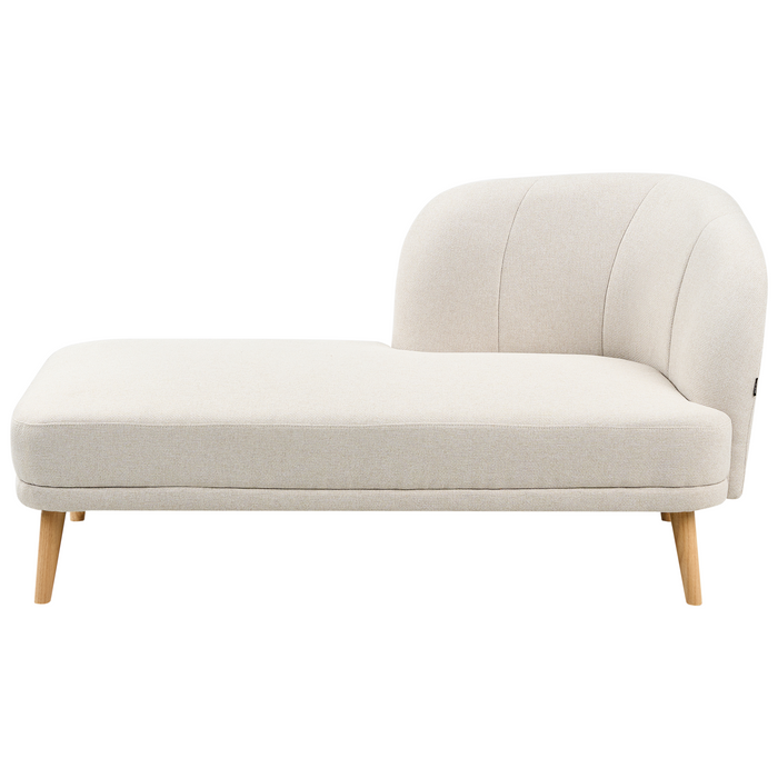 Beliani - TANLAY - Chaise longue - Lichtbeige - Polyester