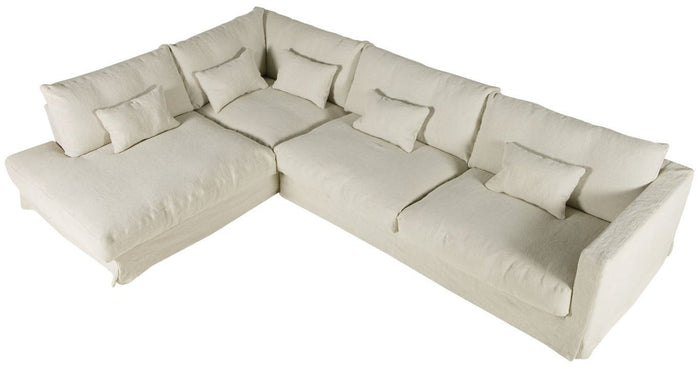 Sits Heaven 3-Zits Bank + Divan Linen Natural Links