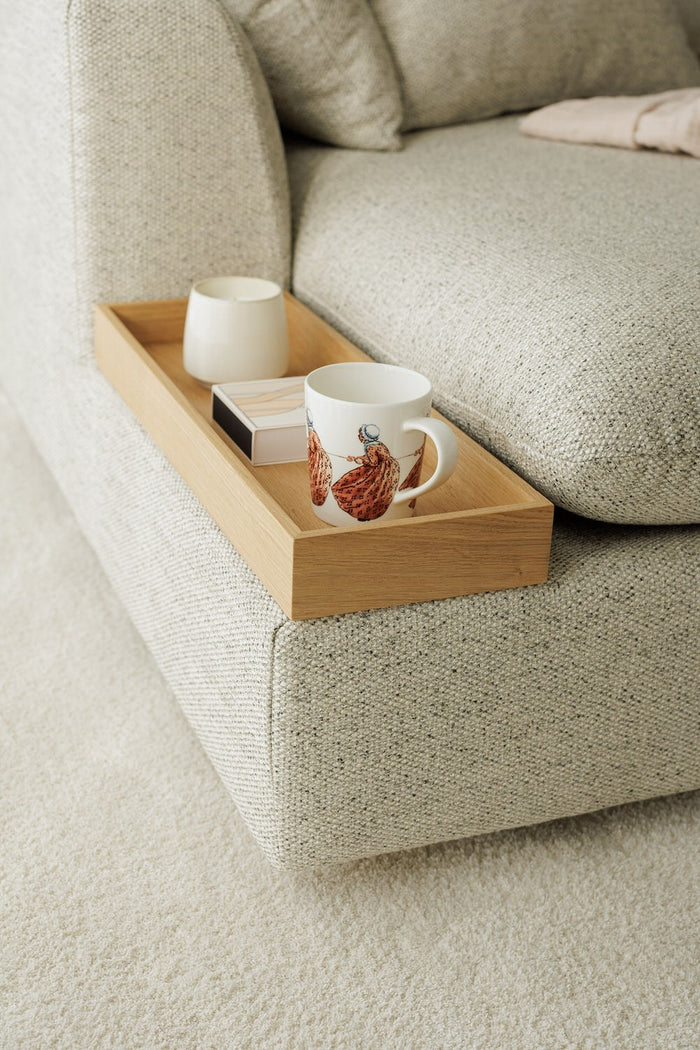 Sits Milou Natural 3-zits Hoekbank met Tray Links