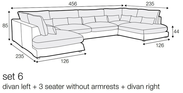 Sits Heaven U-Bank Linen Natural