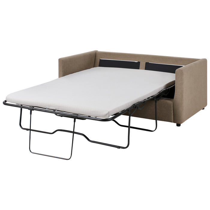 Beliani - INKOO - Slaapbank 2-zits - Bruin - Stof