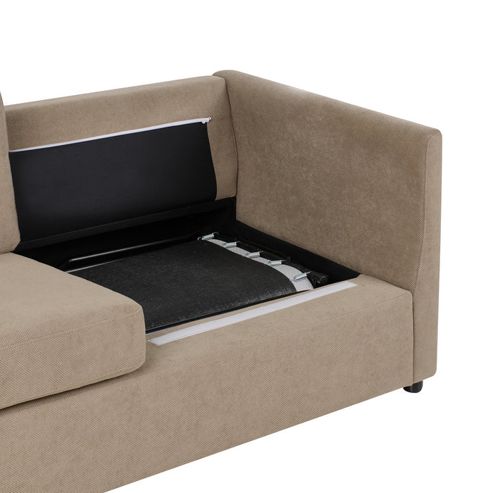 Beliani - INKOO - Slaapbank 2-zits - Bruin - Stof