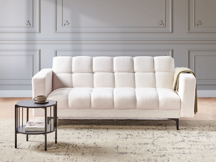 Beliani - ALNES - Slaapbank - Wit - Polyester