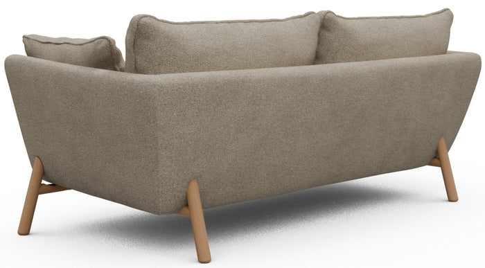 Kragelund Hasle 2-zits Bank Beige Bouclé | Eiken