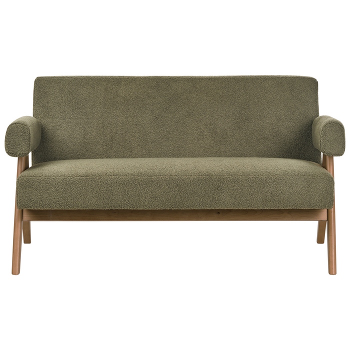 Beliani - TAMRE - Tweezitsbank - Groen|Donkerbruin - Bouclé