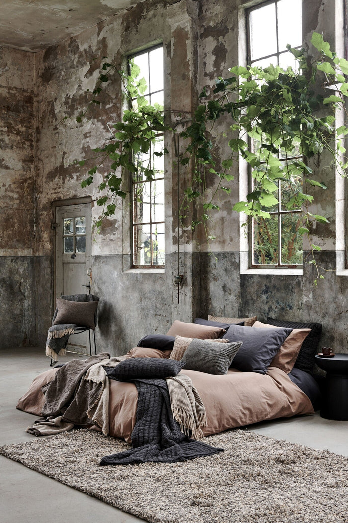 Pure 64 Kussensloop Off Black | 60 x 70 cm | Zwart | Katoen