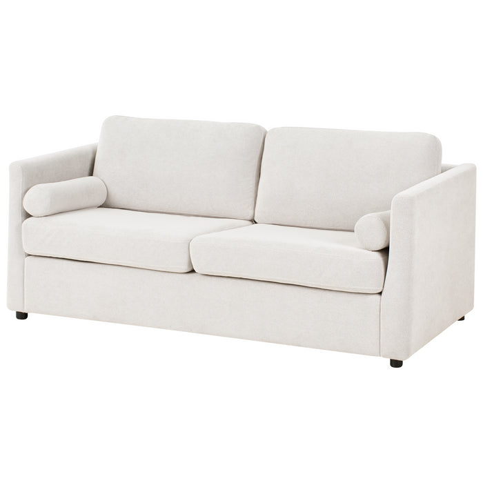 Beliani - INKOO - Slaapbank 2-zits - Off-white - Stof