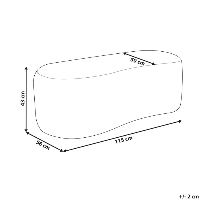 Beliani - BAYARD - Poef - Off-white - Bouclé