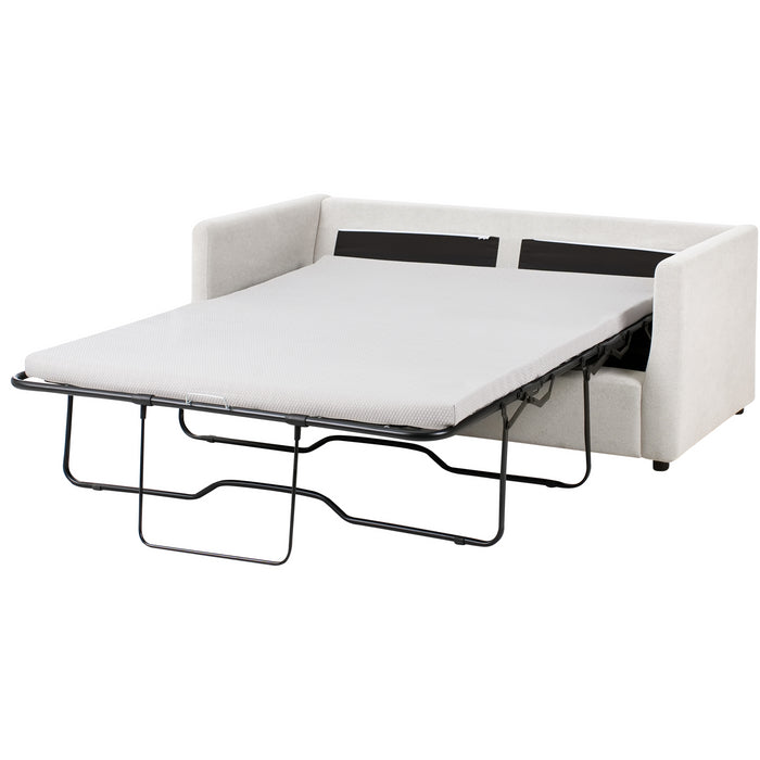 Beliani - INKOO - Slaapbank 2-zits - Off-white - Stof