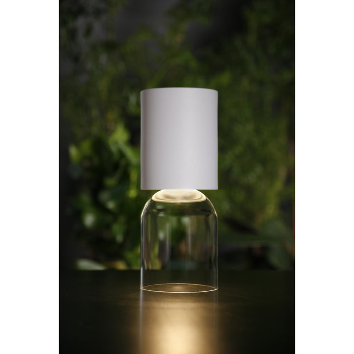 Nui Mini tafellamp LED oplaadbaar greige