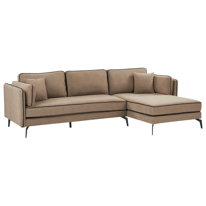 Beliani - ALTAN - Hoekbank - Lichtbruin - Linkerzijde - Polyester