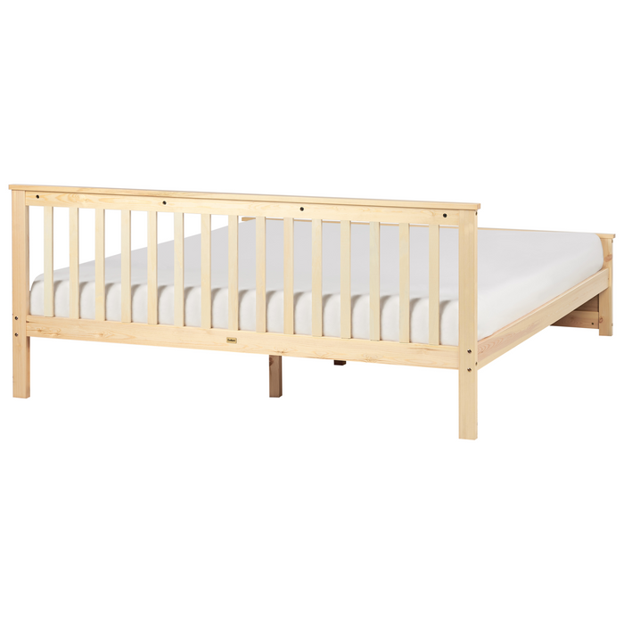 Beliani-OLENDON-Tweepersoonsbed-Lichtbruin-180 x 200 cm-Dennenhout