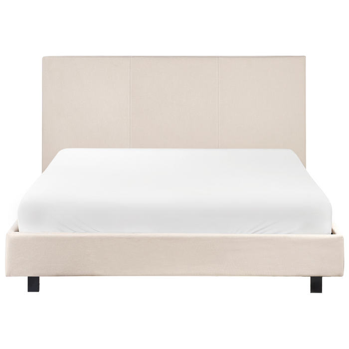 Beliani - ALBI - Tweepersoonsbed - Beige - 140 x 200 cm - Polyester