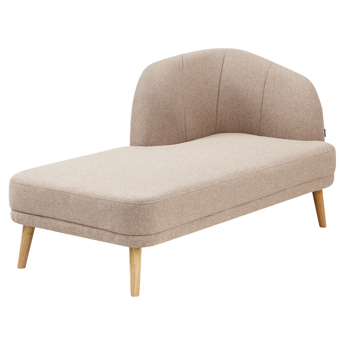Beliani - TANLAY - Chaise longue - Lichtbruin - Polyester