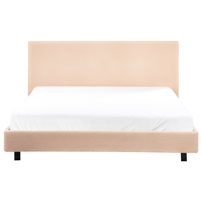 Beliani - ALBI - Tweepersoonsbed - Grijs - 160 x 200 cm - Polyester