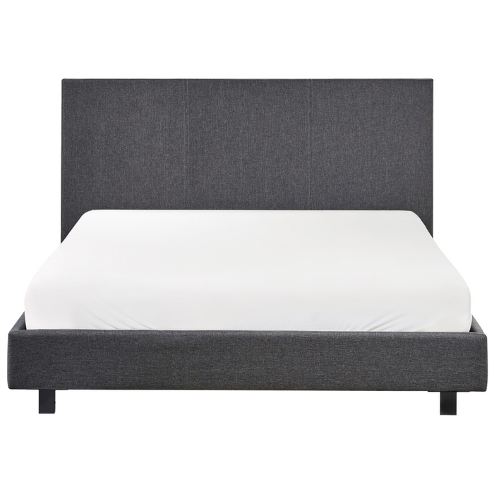 Beliani - ALBI - Tweepersoonsbed - Grijs - 140 x 200 cm - Polyester