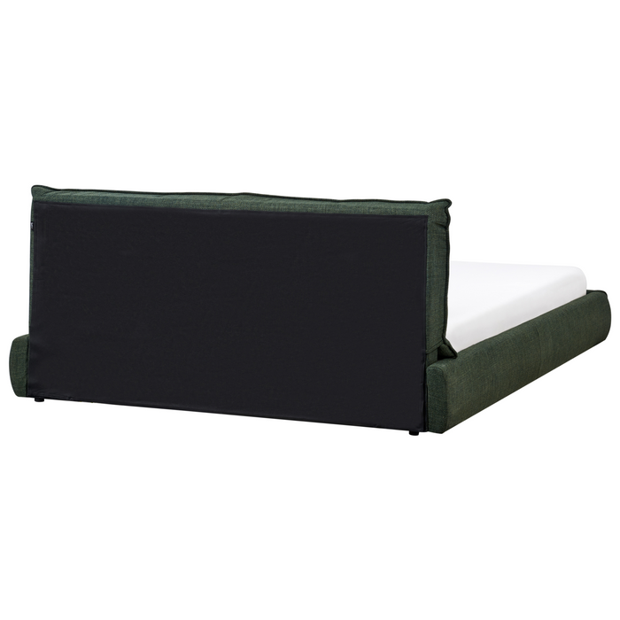 Beliani-VINAY-Tweepersoonsbed-Donkergroen-180 x 200 cm-Polyester