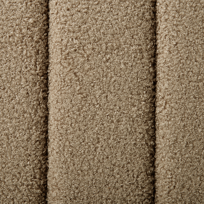 Beliani - LUNAN - Tweepersoonsbed - Taupe - 180 x 200 cm - Bouclé