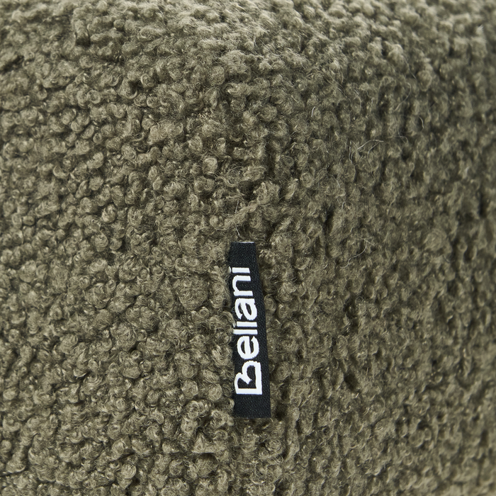 Beliani - TAMRE - Bankje - Groen|Lichtbruin - Bouclé