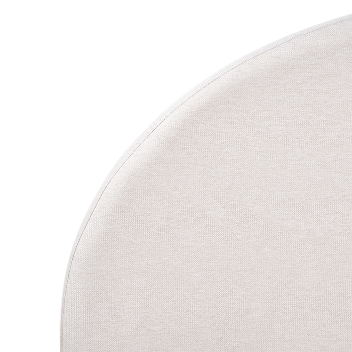 Beliani-VAUCLUSE-Tweepersoonsbed-Gebroken wit-140 x 200 cm-Polyester