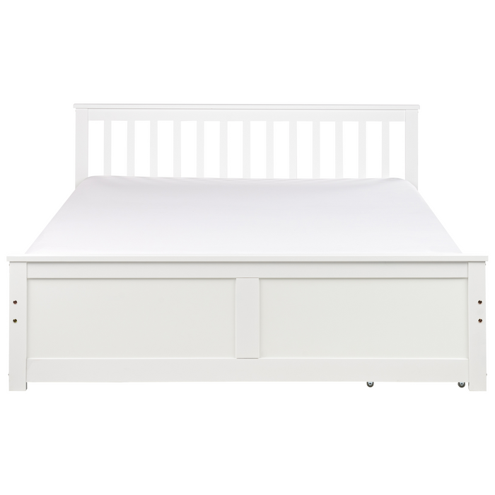 Beliani - OLENDON - Bed met 2 lades - Wit - 160 x 200 cm - Dennenhout