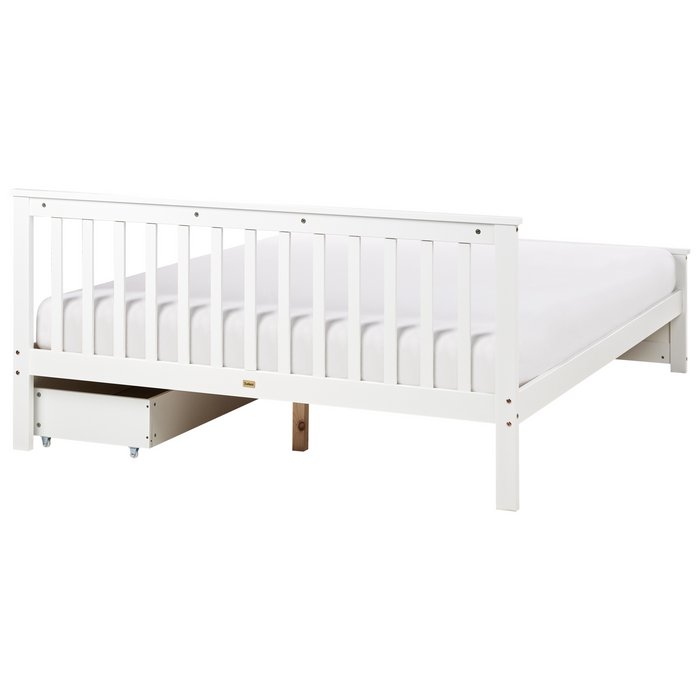 Beliani - OLENDON - Bed met 2 lades - Wit - 160 x 200 cm - Dennenhout